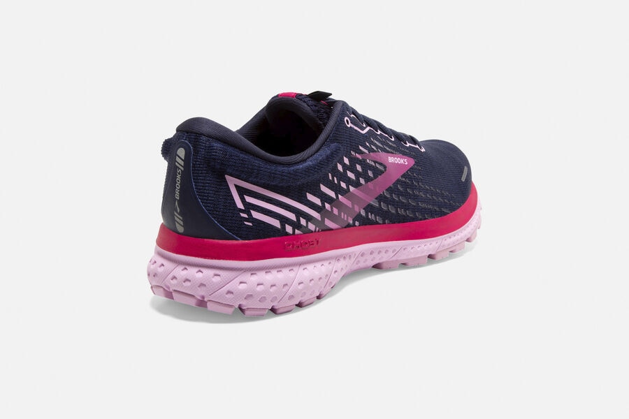 Brooks Ghost 13 Road Running Shoes Womens Navy/Red 284697-ZKN